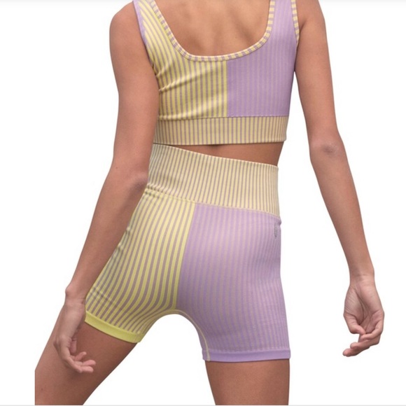 Free People purple and yellow work out matching set Size Extra Small - Picture 2 of 8